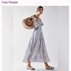 Free People Oasis Printed Midi Dress